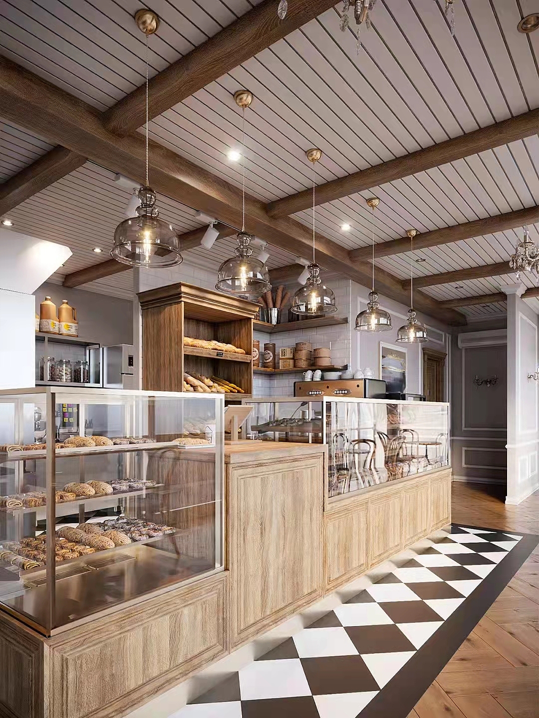 烘焙店装修设计（图ZMjc2NDA1NDcy） - 家装设计 - 站酷设计师夏沁呀原创素材 - 站酷ZCOOL
