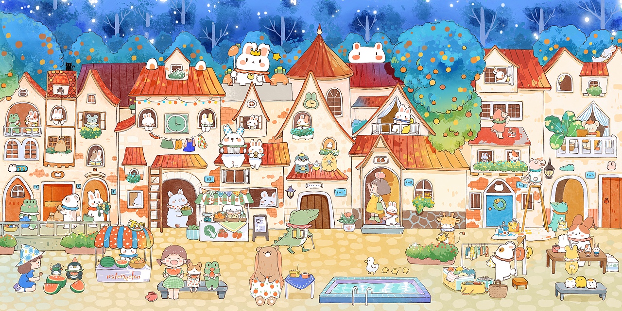 2021年度作品集（图ZMjgyNDgzMDQ0） - 儿童插画 - 站酷设计师夏七酱77原创素材 - 站酷ZCOOL