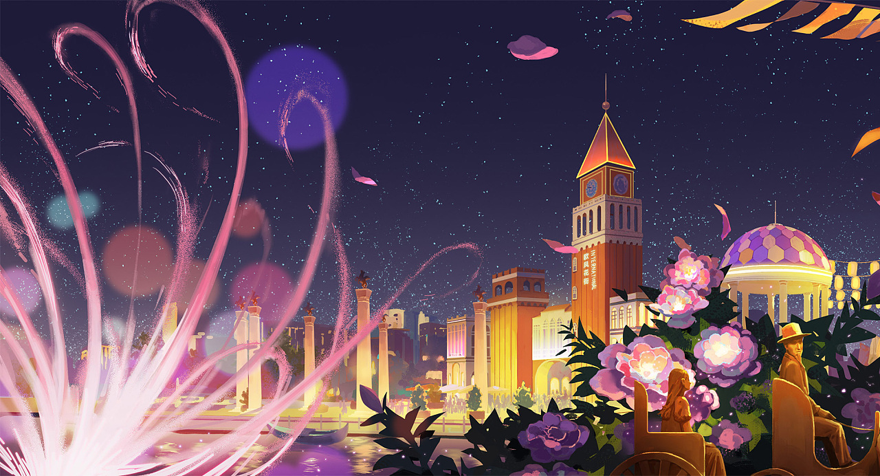 盐南欧风花街|插画|商业插画|画你创意小工坊 - 原创作品 - 站酷