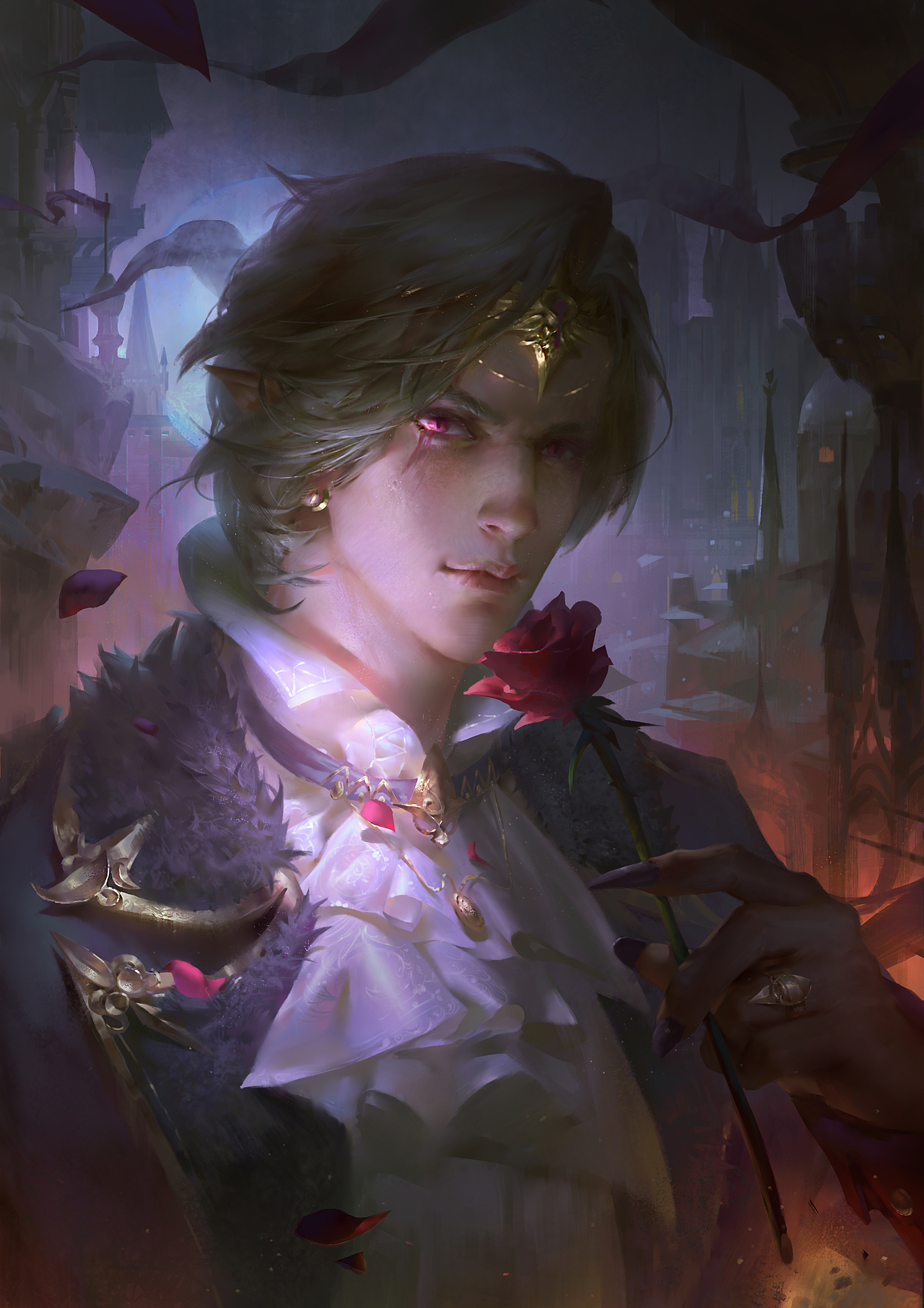 插画黑白叠色上色教程