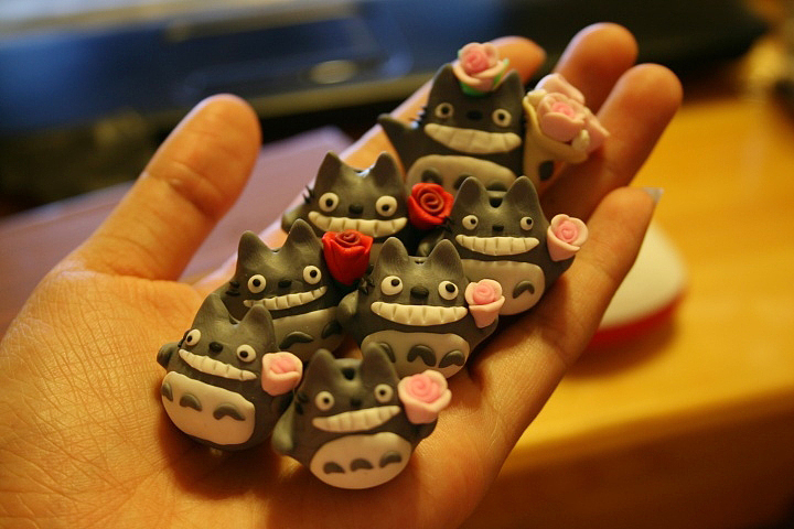 手工软陶制作 龙猫