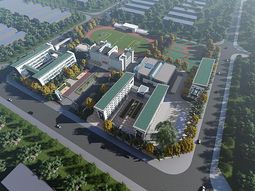 学校规划鸟瞰图