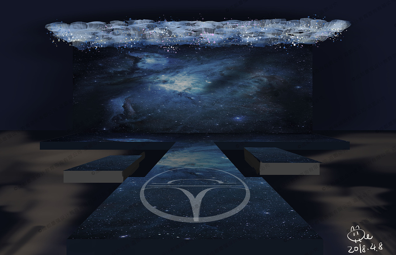 ps婚礼电脑手绘-海洋星空