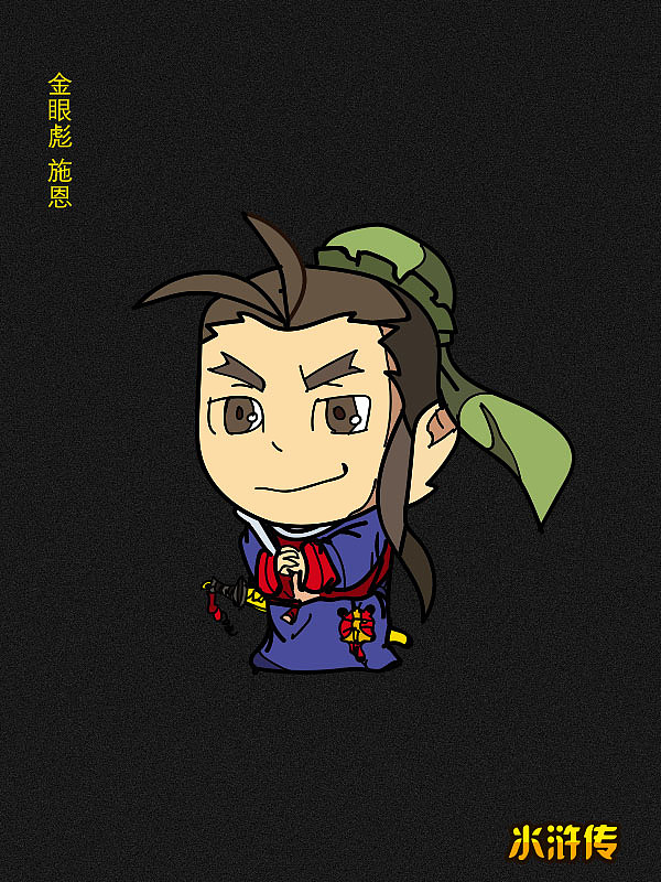 根据人物情景性格绘制七十六地煞星三十二天罡星梁山好汉一百零八将