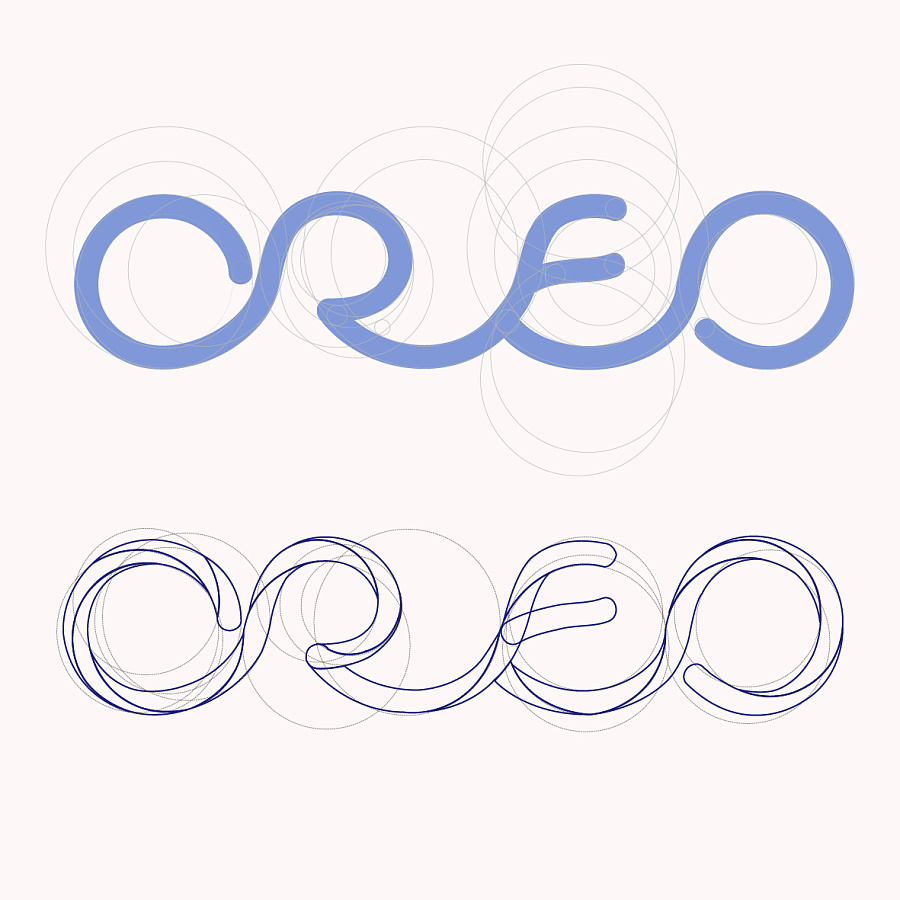 原创作品:oreo字母logo设计