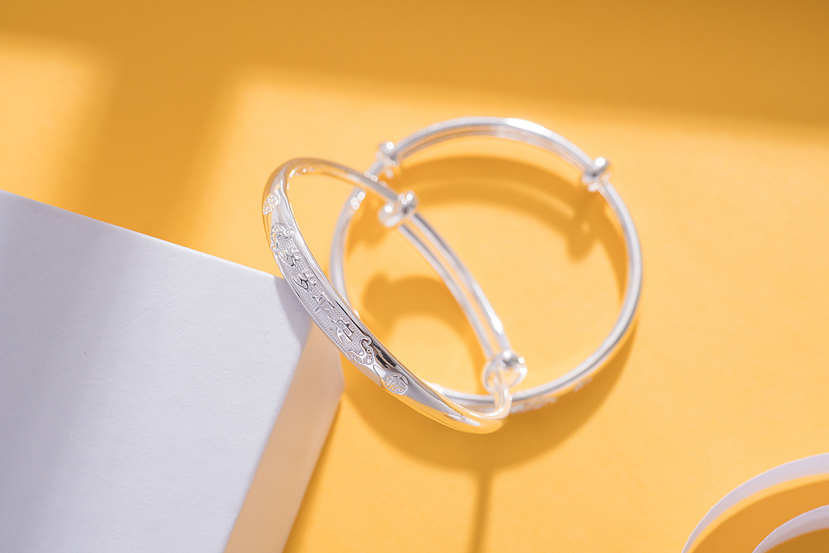 纯银饰儿童手镯