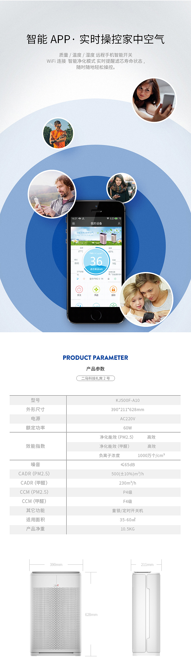 空气净化器详情页