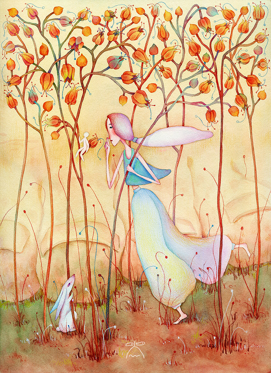 花儿与精灵系列（一）（图ZMjI4NzI1MTUy） - 儿童插画 - 站酷设计师尚下_画画人原创素材 - 站酷ZCOOL