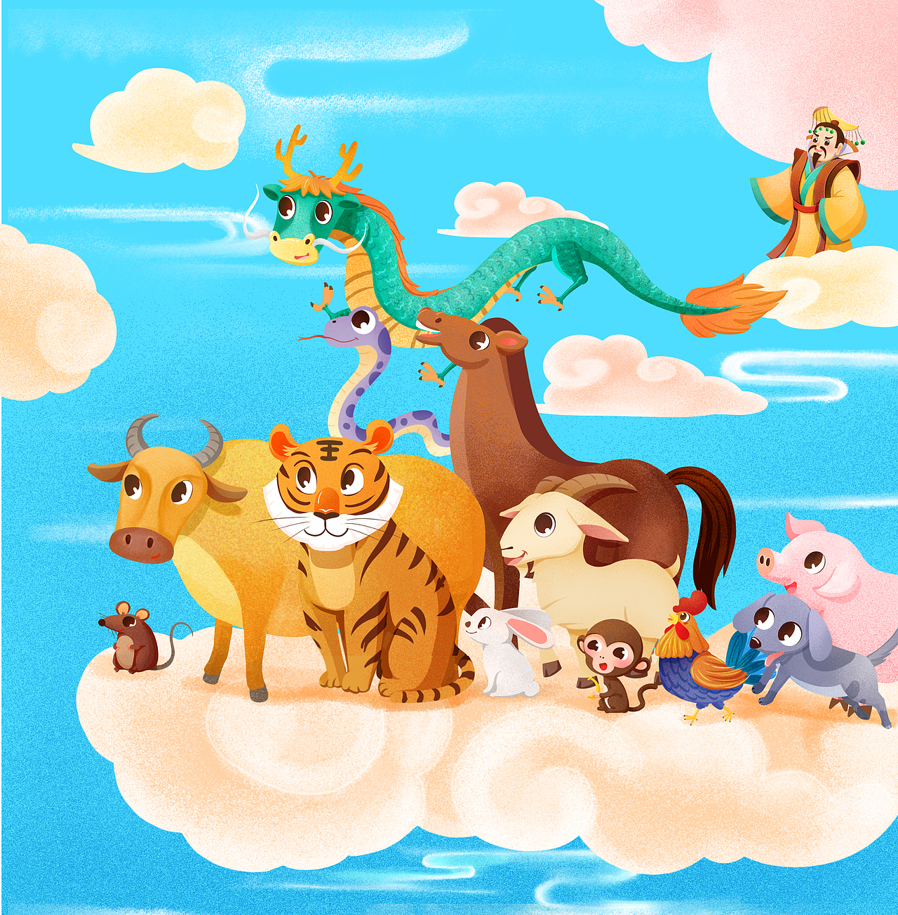 儿童插画十二生肖