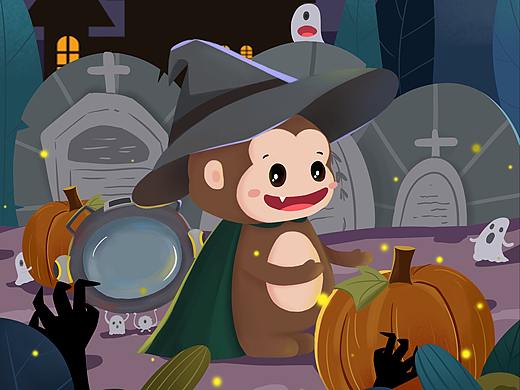 猴子系列节气插画