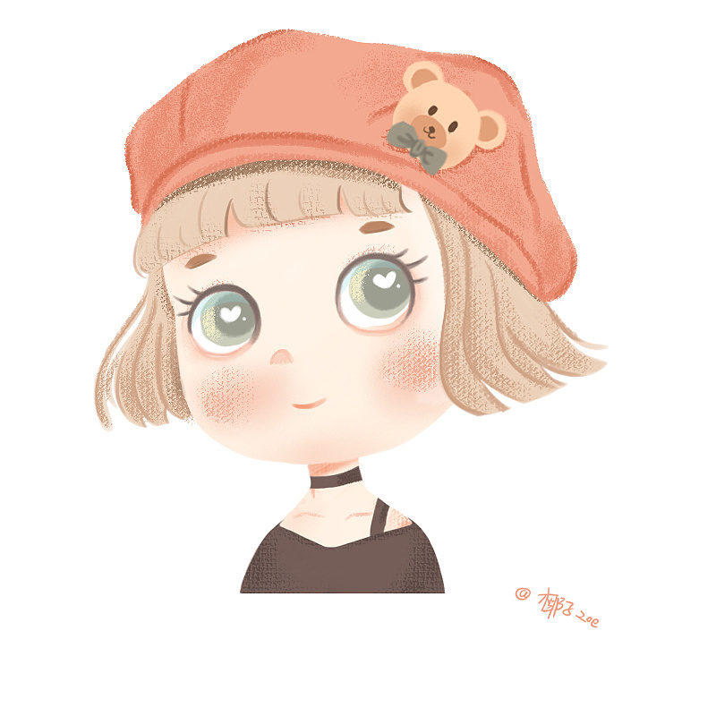 练习临摹-短发少女头像|插画|儿童插画|椰子zoe - 原创作品 - 站酷