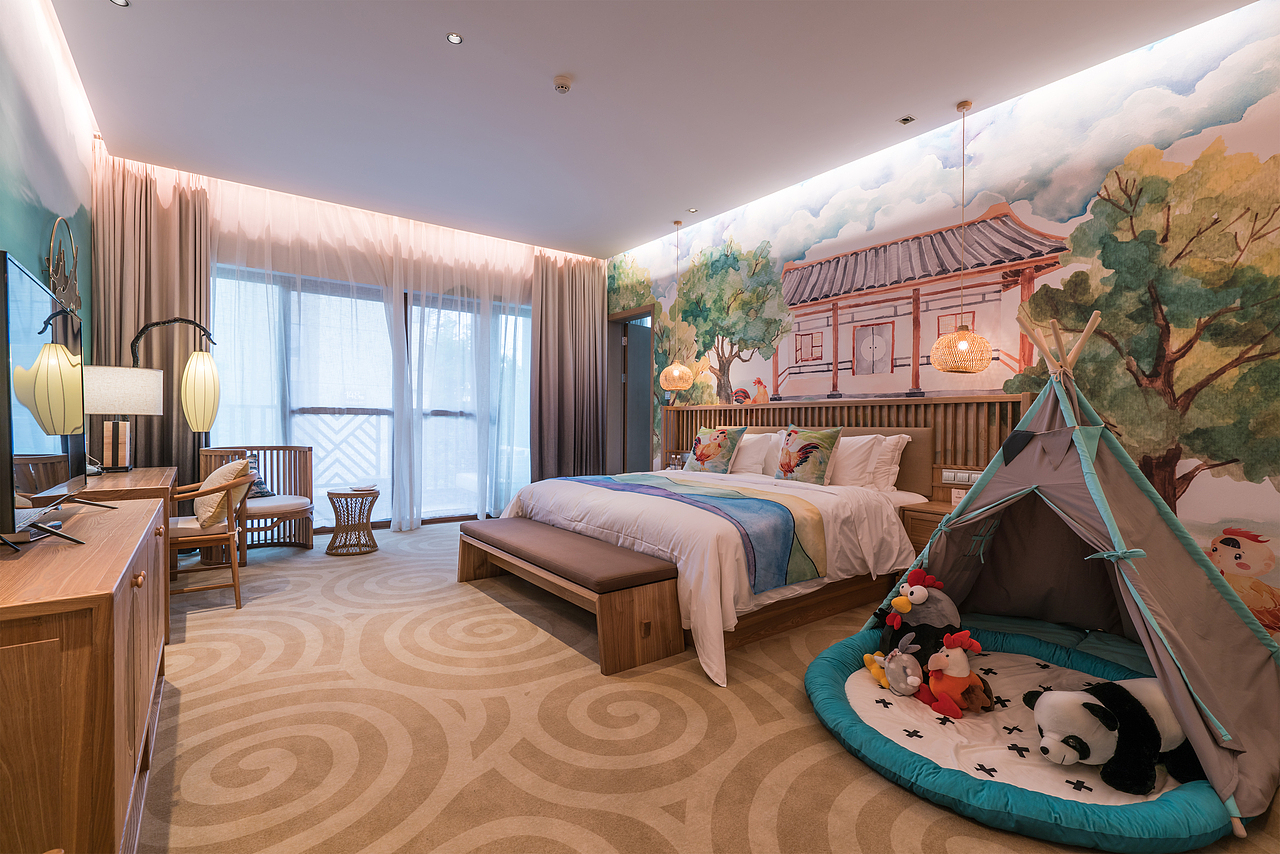 槿纹新作 | 峨眉山悟啦啦亲子酒店（图ZMTQ4MjIyNTMy） - 家装设计 - 站酷设计师槿纹设计原创素材 - 站酷ZCOOL