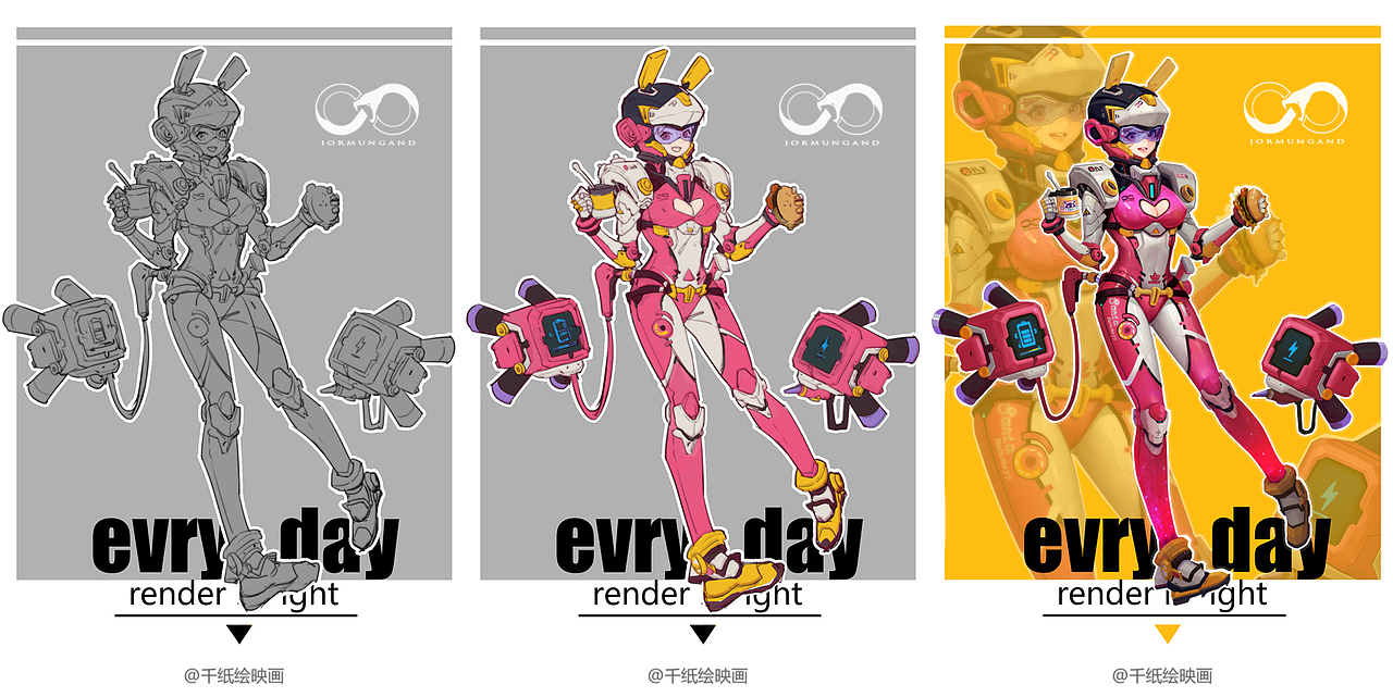 机械人马娘设定（原画至白模阶段）（图ZMjI5NTAzNjcy） - 独立游戏 - 站酷设计师千纸绘映画原创素材 - 站酷ZCOOL