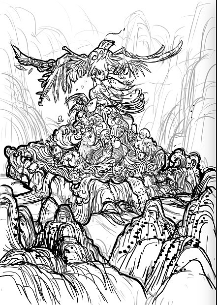 一风作品《官帽鱼》（图ZODI2MzQ0MjA=） - 商业插画 - 站酷设计师一风老师原创素材 - 站酷ZCOOL