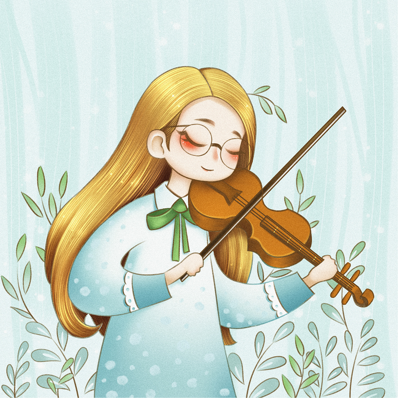 拉提琴的女孩