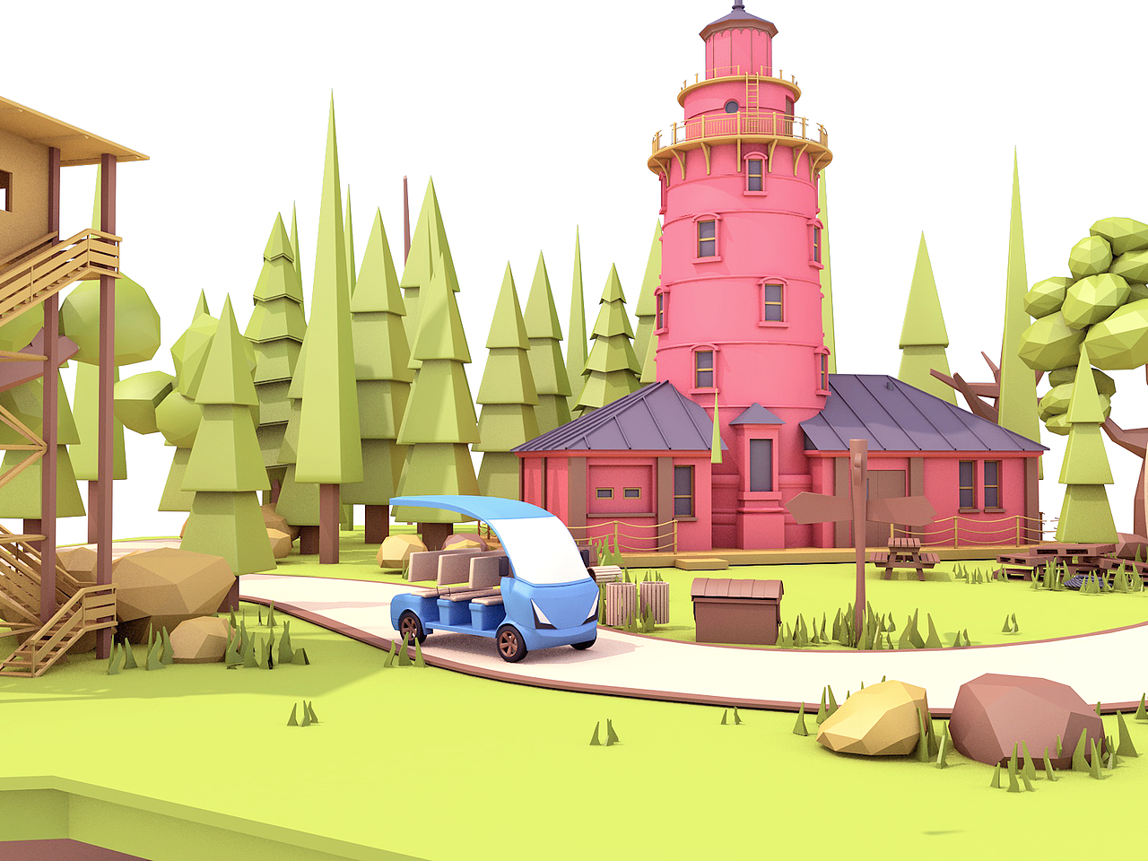 小森林（图ZMTE3NDQ4MTY4） - 场景 - 站酷设计师熊熊小居士原创素材 - 站酷ZCOOL