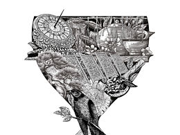 福鼎白茶茶叶包装插画