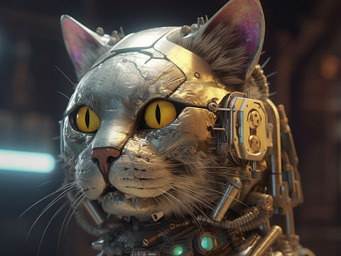 AI | 第四代机甲战斗猫猫20%猫80%机甲