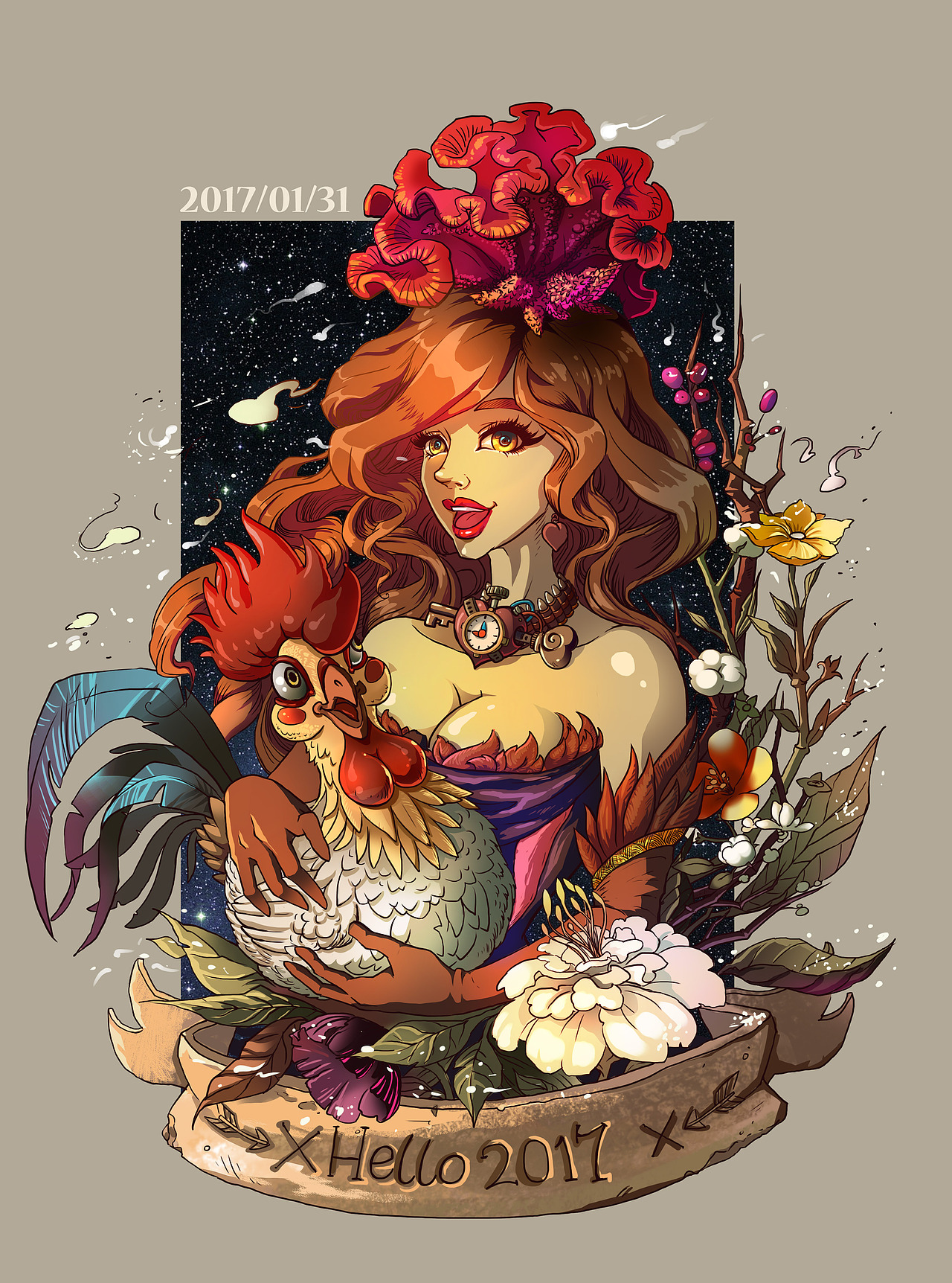 祝大家新年快乐暴(抱)击(鸡)!