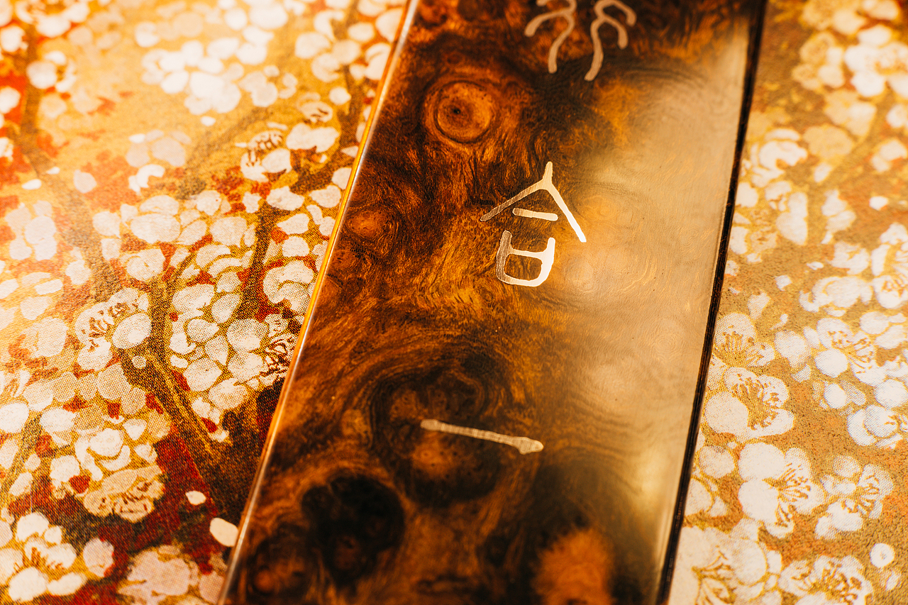 传统项目，沙漠铁木嵌银书签，知行合一