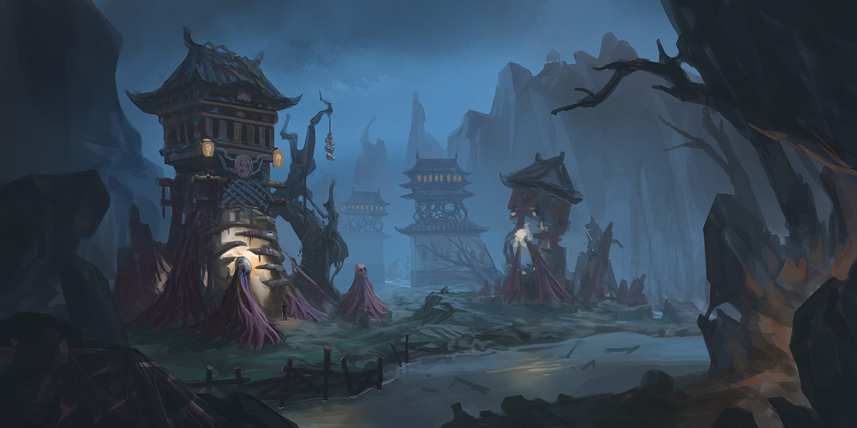 手游游戏场景绘画二|插画|概念设定|沁春游 - 原创作品 - 站酷 (zcool