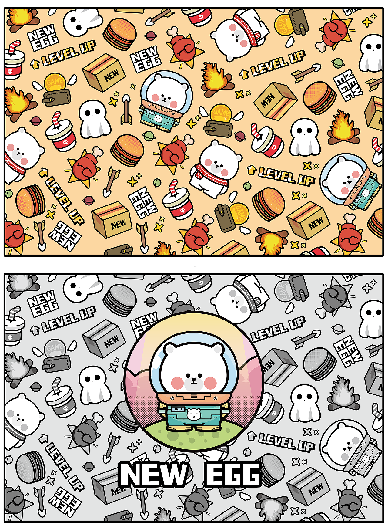 new egg 扭蛋系列插画