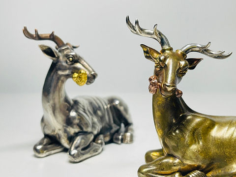 鹿—靈芝鹿（個(gè)人主頁-ZNjI5NzE4OTY=） - 工藝品設(shè)計(jì) - 站酷設(shè)計(jì)師劍村劍閣金工原創(chuàng)素材 - 站酷ZCOOL