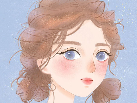 扁平风头像插画