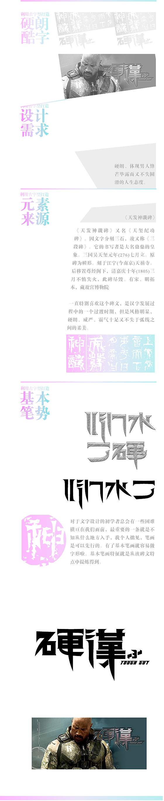 【项目字体】借古碑帖打造硬朗字体（图ZMTI1OTkwNzI=） - 字体/字形 - 站酷设计师瑞哥就是王瑞原创素材 - 站酷ZCOOL
