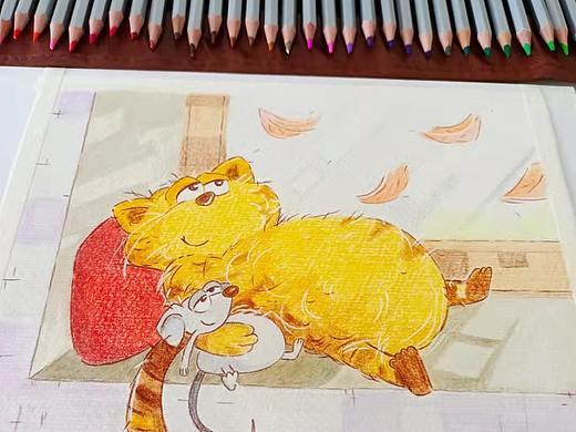手绘彩铅画练习 水溶彩铅小作品