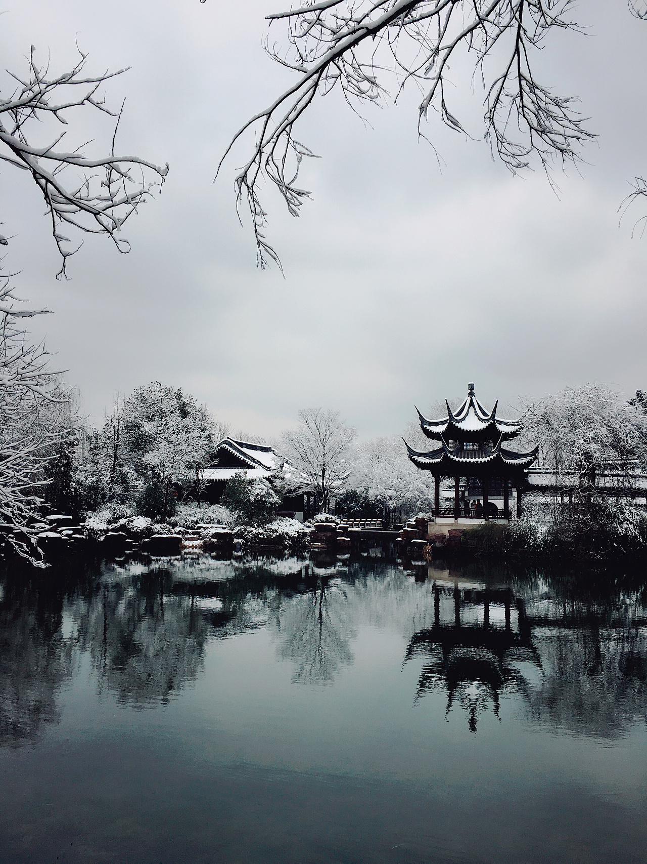 杭州西溪湿地-冬日雪景