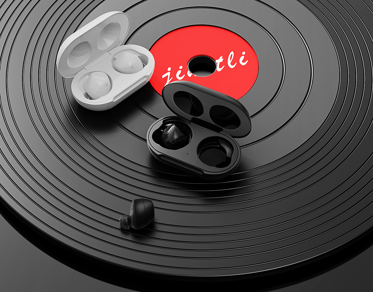 蓝牙耳机渲染（图ZMjk1OTUwOTQ0） - 产品 - 站酷设计师C4D鑫子原创素材 - 站酷ZCOOL