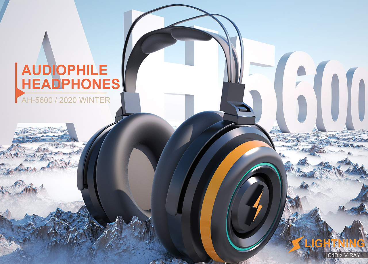 头戴式耳机海报设计