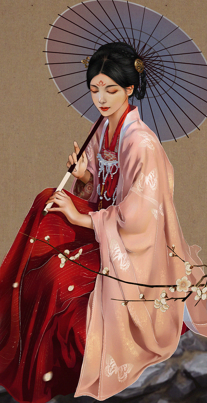 《醉垂鞭》古风插画