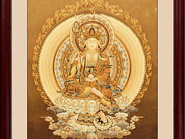 琺瑯唐卡《千手地藏王》