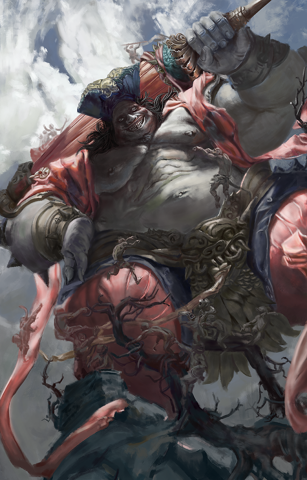 钟风华西游系列多闻天王临摹（图ZMjAxNjYzOTAw） - 创作习作 - 站酷设计师血手人屠宁毅原创素材 - 站酷ZCOOL