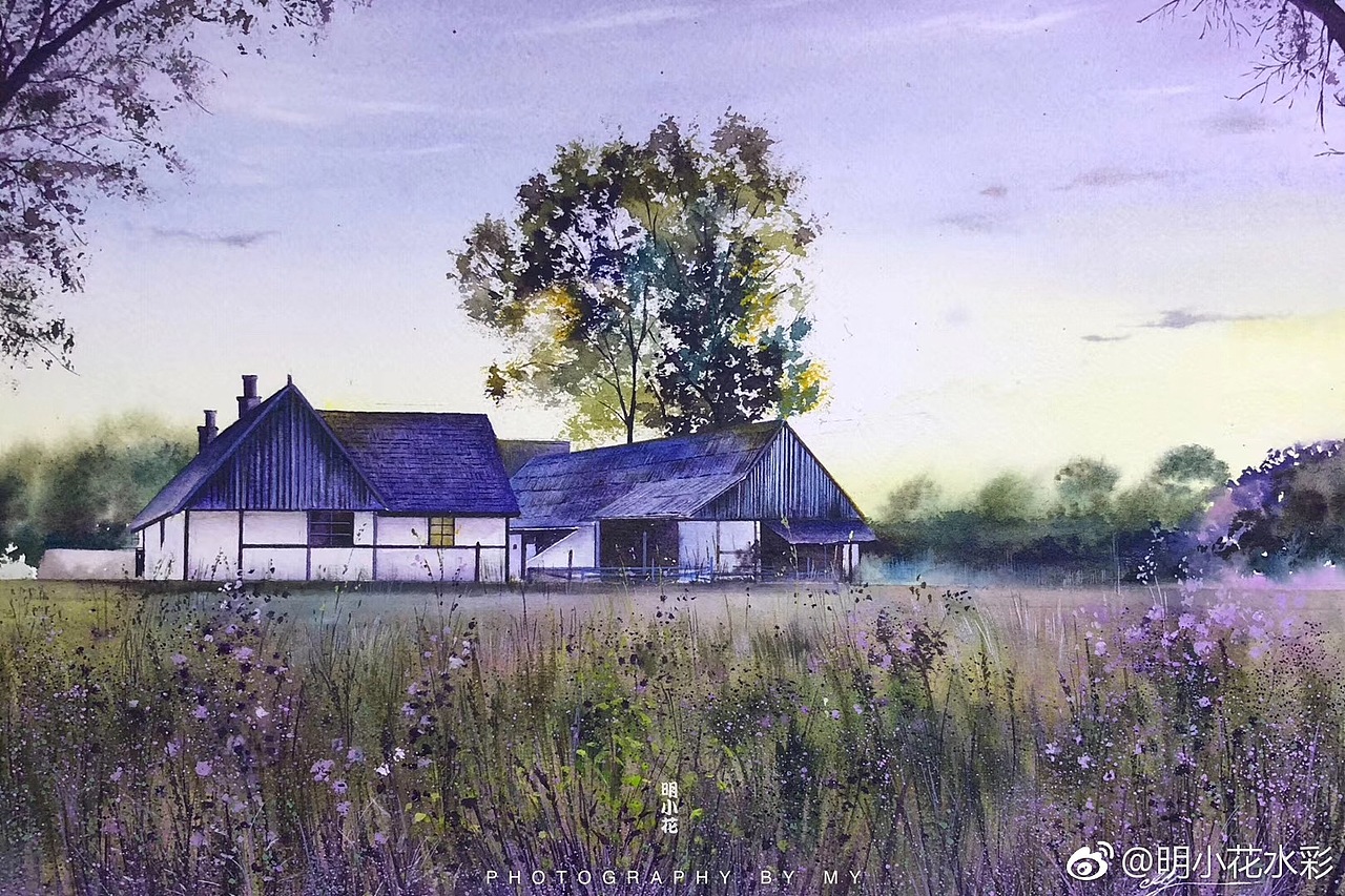 明小花一组招牌水彩风景系～你们喜欢哪一副～（图ZMjIxNTMyMjU2） - 绘画 - 站酷设计师明小花原创素材 - 站酷ZCOOL
