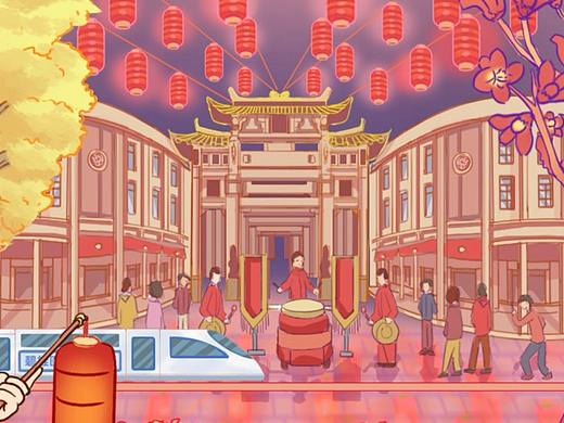 春节返乡长图