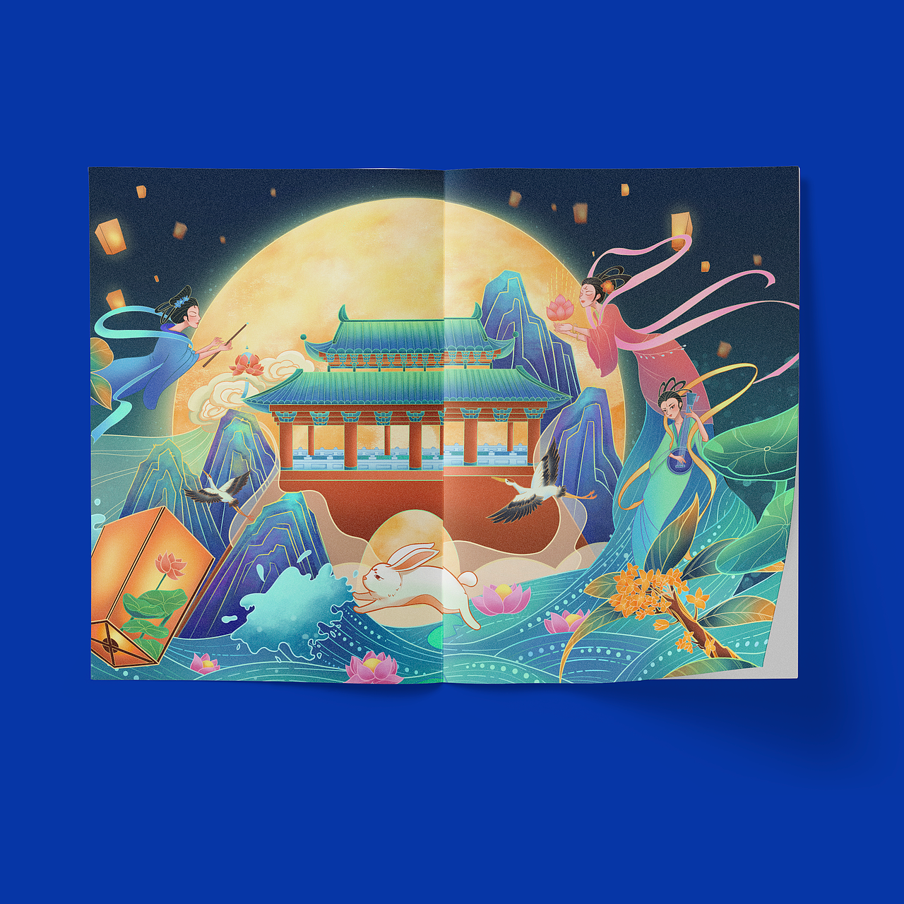 国风插画 端午|中秋（图ZMjg4ODIwNzQ0） - 商业插画 - 站酷设计师叮喵原创素材 - 站酷ZCOOL