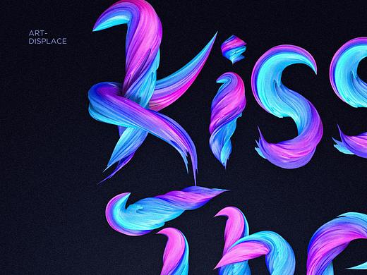 wisted text animation 扭曲文字动画＋油漆字
