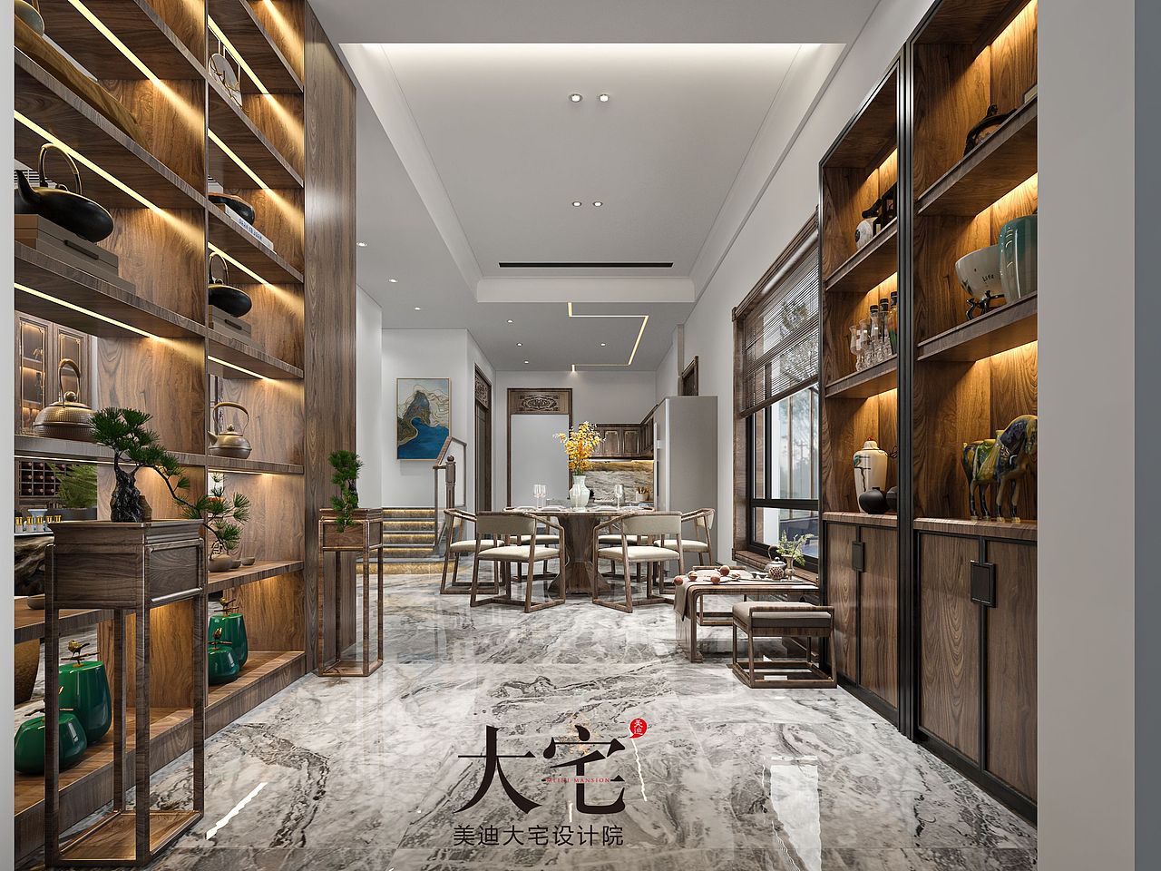 美迪大宅设计院 丨 长沙别墅-龙湖-新中式风（图ZMjgwMzk5MTA4） - 家装设计 - 站酷设计师美迪大宅设计院原创素材 - 站酷ZCOOL