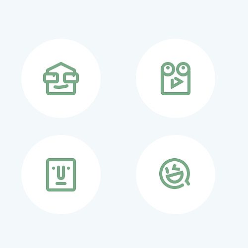 UI图标打卡挑战:001期-线性表情图标