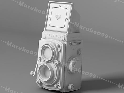 C4D建模白膜练习-老式摄像机