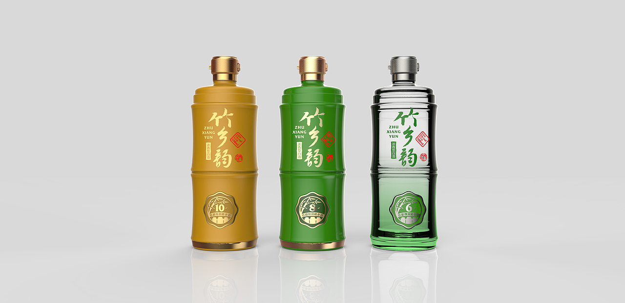 白酒包装设计 竹乡韵酒