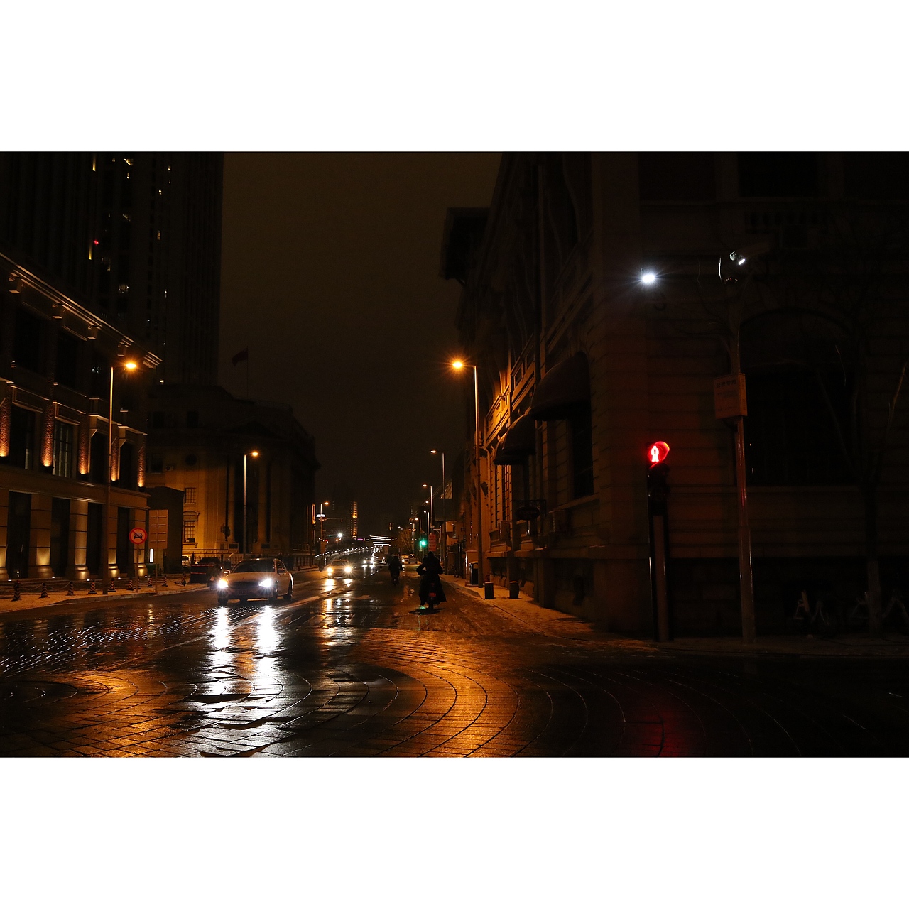 天津—雪后的夜色.