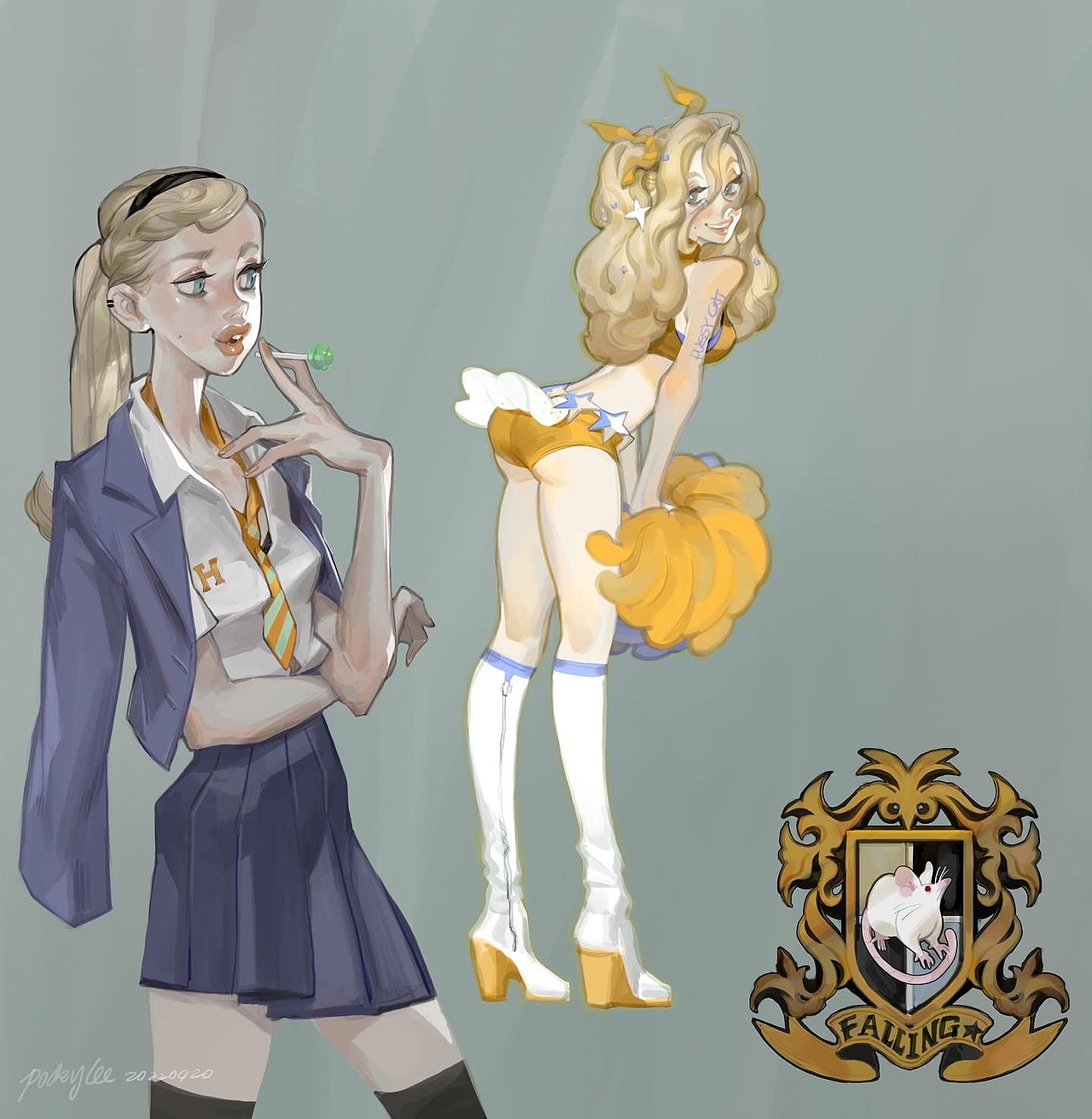 小白鼠实验高中的几个学生（图ZMzAwMDQ3Njc2） - 游戏原画 - 站酷设计师荞麦居士原创素材 - 站酷ZCOOL