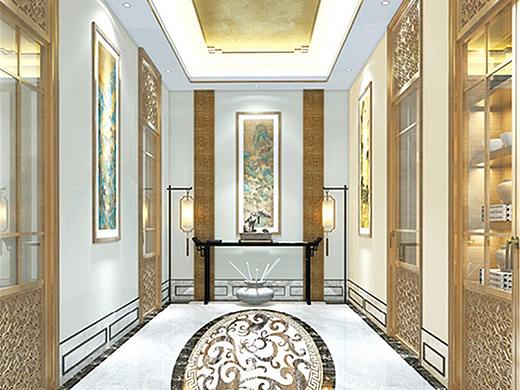 酒店样板房餐厅玄关钛金镂空金属隔断众钰定制