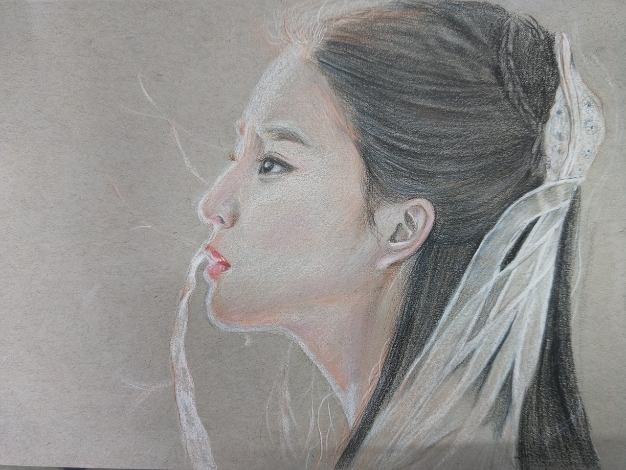 彩铅手绘小龙女