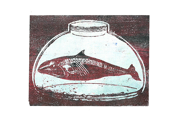 明胶版画 《罐子里的生物》（图ZMzQyMjY5Mjky） - 艺术插画 - 站酷设计师捉只太阳原创素材 - 站酷ZCOOL