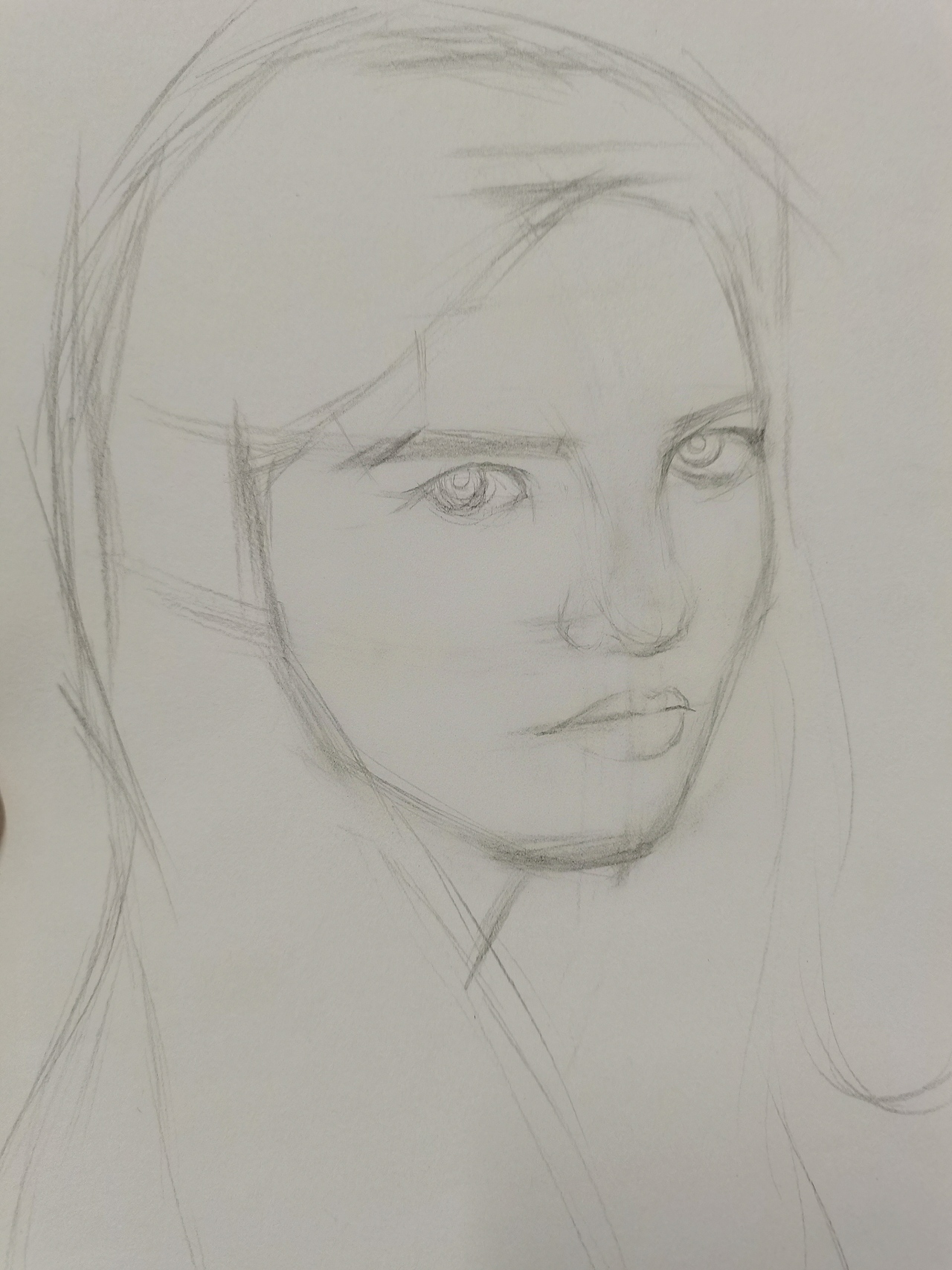 临摹练习,铅笔加彩铅